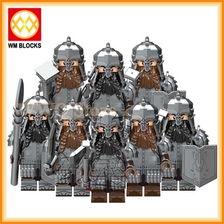 lego minifigures x0314 warcraft guerrero enano guerrero medieval caballeros grupo bloques de construcción juguetes de niños