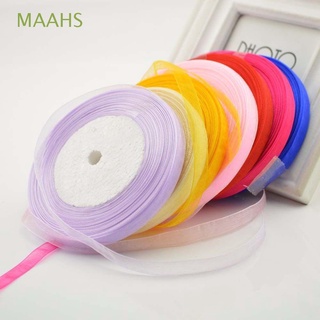 maahs 50 yardas cintas diy satén cinta de organza cinta de boda artesanía 12 mm tela de cumpleaños envolver ropa de costura/multicolor