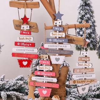 árbol de navidad colgante de madera árbol de navidad colgante etiquetas colgante adornos de madera para árbol de navidad decoraciones de vacaciones boda
