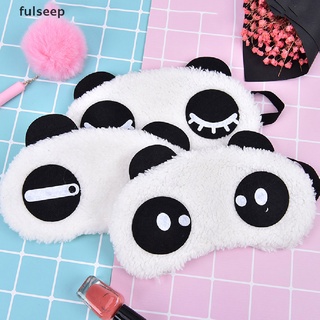 [fulseep] 1pc lindo panda dormir cara máscara de ojos venda de ojos sombra de viaje cubierta de sueño luz trht