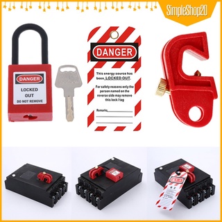 Simpleshop20 cerradura De Circuito Industrial con 3 piezas/seguridad roja Cb-01/Cb-02 Cb-01