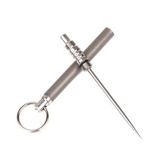 Reusable Titanium Alloy Toothpick with Toothpick Holder Keychain Outdoor Kit Tools Stainless