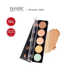 IMAGIC 5 colores maquillaje de larga duración impermeable camuflaje crema paleta corrector Facial (1)