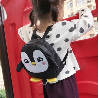 ifashion1 mochila de pingüino de dibujos animados niño niña kindergarten escuela bolsas con cuerda anti perdida (7)