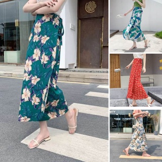 Rockystudio cintura alta Labuh falda lápiz falda gasa lápiz Floral Maxi falda falda larga falda Kembang playa falda falda falda falda