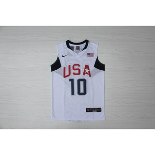 nike NBA jersey NBA hombres baloncesto jerseys Los Angeles Lakers #10 Dream 8 USA Team Kobe Bryant jersey blanco (1)