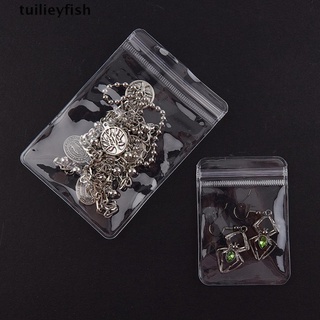 tuilieyfish 20pcs 26 alambres pvc transparente ziplock bolsas de almacenamiento regalo joyería bolsas de embalaje co