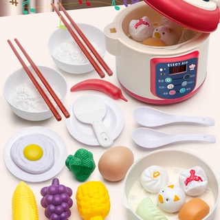 arroz olla de juguete conjunto de cocina cocina conjunto de alimentos de los niños de la casa de simulación pequeña cocina para niños niñas niños (1)