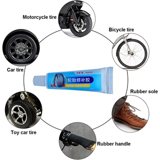 Pegamento De Reparación De Neumáticos Impermeable De 30 ml Kit Adhesivo Multiusos Para Coche/Motocicleta/Bicicleta/Camión (8)