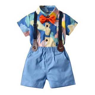 Mameluco Floral para niños/corbata/corbata/corbata/Conjunto de ropa para niño