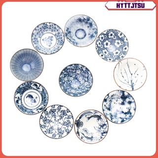 Hyttjtsu Kit De té/taza De cerámica con 10 piezas/puerta taza/te De Porcelana Azul y blanca Para el hogar