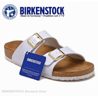 Birkenstock Arizona Hombres/Hembra Clásico Corcho Blanco Espejo Zapatillas Playa Casual Zapatos 34-46