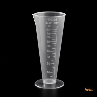 heliu 1pc 100ml botella de laboratorio laboratorio cocina plástico taza medidora
