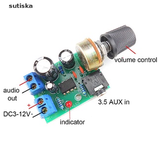 DC sutiska lm386 - placa amplificadora de audio (10 w, mono, 3,5 mm, cc, 3-12 v, control de volumen co)