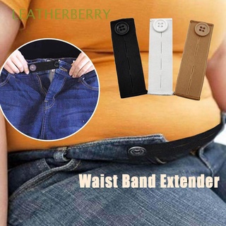 leatherberry elástico botón extensor pantalones extensión hebilla cintura banda extensor embarazo flexible jeans pantalones ajustable unisex cintura/multicolor
