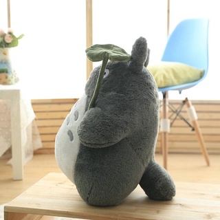 Angwu peluches De Anime animales con hoja De loto De dibujos Animados almohada decoración De mi vecino Totoro juguete (5)