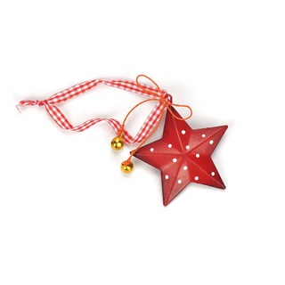 decoraciones navideñas para el hogar vintage metal navidad estrella con campana de oro pequeño árbol decoración adorno hecho a (2)