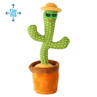 Baile Cactus cantando Cactus juguete Cactus peluche juguete para decoración del hogar y niños jugando juguetes de la infancia electrónico