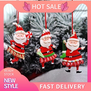 [xmas] Ornamento de navidad llamativo Color vibrante arcilla polimérica vacaciones de navidad adornos para el hogar