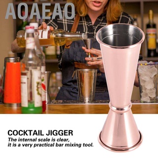 Aoaeao 304 acero inoxidable Bar vino coctelera doble Jigger Bartending herramienta de medición accesorios (2)