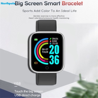 Y68s smartwatch reloj Inteligente De presión Arterial Rastreador De ejercicios impermeable Monitor De frecuencia cardiaca Bluetooth reloj De pulsera Inteligente del Norte