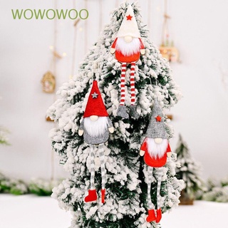wowowoo creatividad sin cara muñeca enana casa de peluche santa claus muñeca colgante diy adorno fiesta suministros precioso regalo de navidad árbol de navidad colgante/multicolor