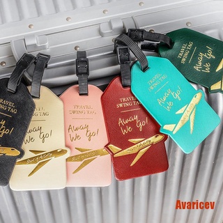 AVAR Aircraft PU cuero etiqueta equipaje portátil etiqueta maleta accesorios de viaje