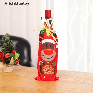 (arichbluetoy) bolsas de botella de vino de navidad cubierta de navidad cena fiesta decoración de mesa en venta