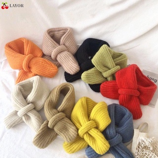 Layor invierno al aire libre de otoño para bebés niñas niños pequeños lindos bufanda de malla para el cuello bufanda/Multicolor (1)