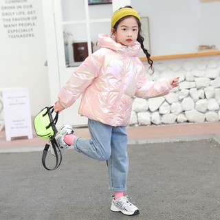 Chaqueta de down de los niños en la nueva ropa de invierno con capucha colorida para niños y niñas corto grueso pato blanco abajo chaqueta (1)