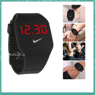 nuevo reloj de pulsera digital unisex led nike deportivo de goma para estudiantes