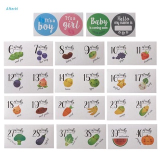 Afterbl 28 Pcs Pregnancy Weekly Belly Growth Stickers Maternity Week Sticker - Pregnant Expecting Photo Prop Keepsake