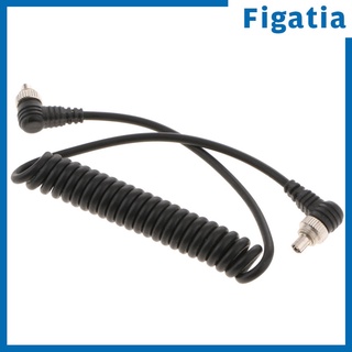 [FIGATIA] Cable de sincronización de PC Flash macho a macho con bloqueo de tornillo para Canon 7D 5D II 1D 1m