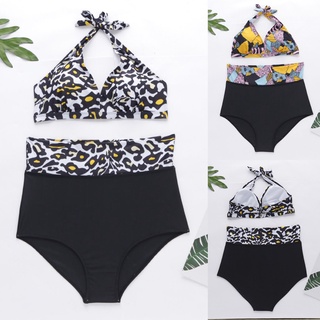 tsl conjunto de bikini sexy de dos piezas con estampado de leopardo para mujer/traje de baño