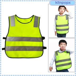 Kllnpopx chaleco reflectante De seguridad sin mangas Para niños y niñas con trabajo Tráfico