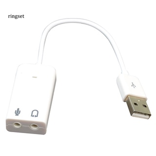 ringset usb 2.0 virtual 7.1 canal externo usb audio tarjeta de sonido adaptador para laptop pc
