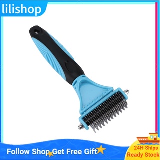 Lilishop Pet Undercoat Rake Comb Out Tangles fácilmente 2 caras de Dematting Safe cepillo Deshedding