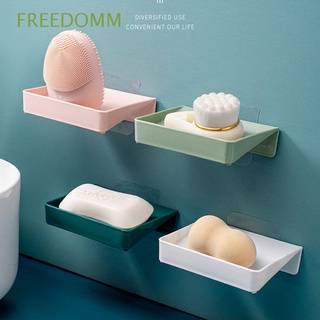 FREEDOMM New Soap Box Strainer Storage Rack Sponge Holder Tray Sink Drain Rack Wall Hanging Kitchen Supplies Bathroom Accessories Punch-free Draining Soap Dish/Multicolor (1)