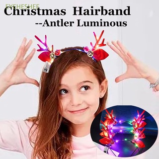 eyeheshee nueva banda led para el pelo aro de pelo luz para navidad diademas accesorios de fiesta luminosa corneta para niños adultos intermitente diademas decoraciones de navidad (1)