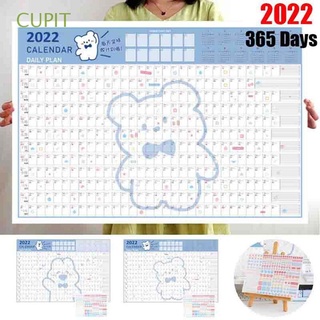 cupit creative 2022 calendario niños 365 días planificador calendario póster de regalo agenda notas kawaii suministros escolares a hacer lista plan de estudio planificador diario notas (1)