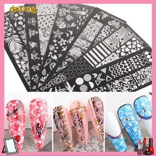 DX Nail Stamping Plates Exquisite Manicure Nail Art Making Stainless Steel DIY Template Nail Tool for Lady