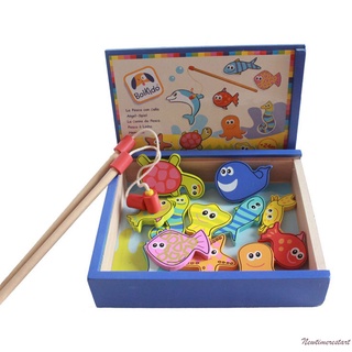 Juego Magnético Magnético De Pesca De madera-juguete educativo para niños