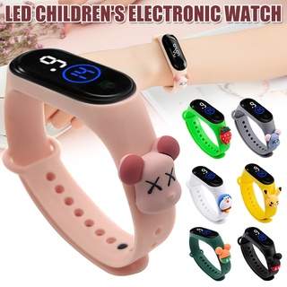 Reloj pulsera digital LED para niños Pooh Mickey Mickey con LED (30 metros impermeable)
