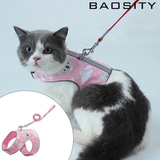 [BAOSITY*] Arnés para gatos, malla transpirable, correa de pecho para mascotas, tamaño pequeño, mediano, grande