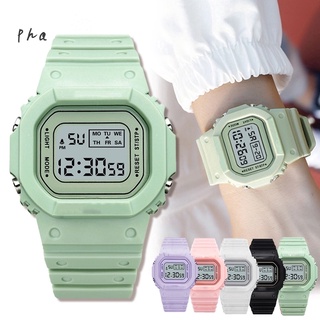 Reloj de pulsera Digital Unisex impermeable de silicona luminoso multifunción para mujer