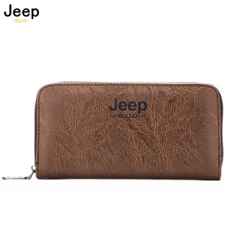 jeep buluo carteras largas de la marca de cuero bolso bolso nuevo hombres smart cartera banco de crédito titular de la tarjeta de moda bolso de negocios casual (1)