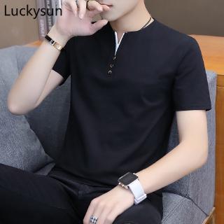 [Ready Stock] Korean Slim-fit Tshirt Men Short Sleeved Comfortable and Breathable Polo Shirt Kurta