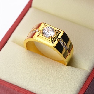 Milangirl-anillo de compromiso de Zircón de moda para hombre, joyería para fiesta, accesorios de cobre (1)