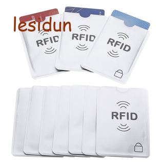 10 unids/Set de Anti-Rfid NFC bloqueo lector de bloqueo de bloqueo de identificación de tarjeta bancaria cubierta protectora proteger Metal crédito