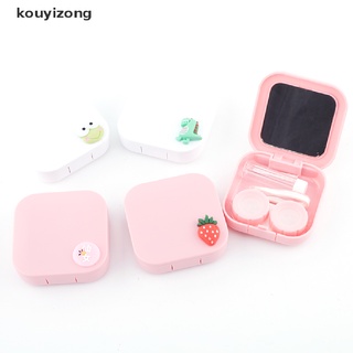 [kouyi] estuche portátil para lentes de contacto con espejo kit de cuidado de lentes de contacto contenedor caja de lente 449co (1)